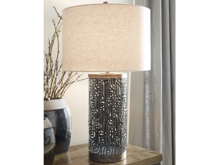 Dayo Gray Gold Finish Table Lamp For Discount