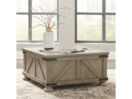 Aldwin Gray Coffee Table With Storage Online now