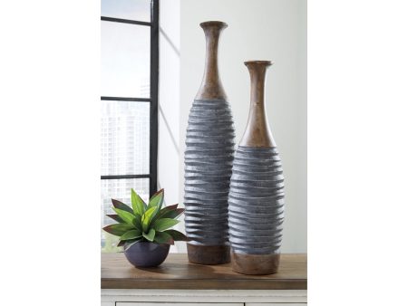 BLAYZE Antique Gray Brown Vase Online now