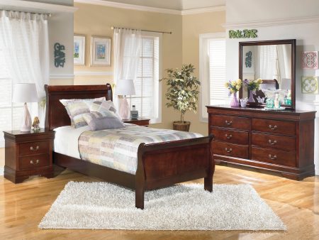 Alisdair Reddish Brown Sleigh Youth Bedroom Set Fashion