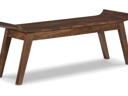 Abbianna Medium Brown Accent Bench Online Sale