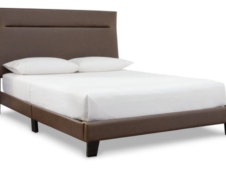 Adelloni Brown Queen Upholstered Platform Bed For Discount