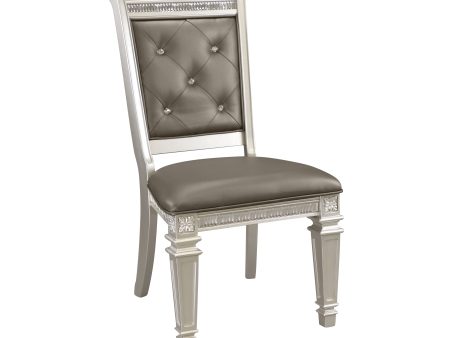 Bevelle Silver Side Chair, Set of 2 For Discount