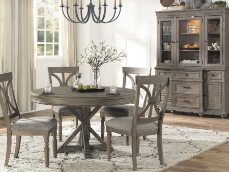 Cardano Driftwood Brown Round Dining Set Cheap