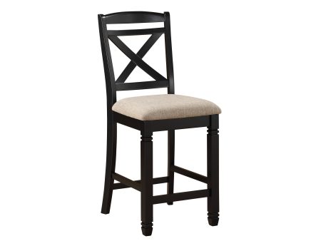 Baywater Black Brown Counter Chair, Set of 2 Hot on Sale