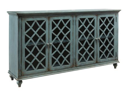 Mirimyn Antique Teal Accent Cabinet Online now