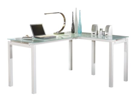 Baraga White Home Office L-Desk Sale