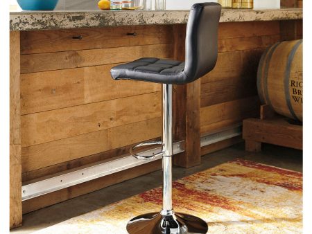 Bellatier Black Chrome Finish Adjustable Height Barstool, Set of 2 on Sale