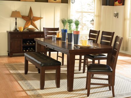 Ameillia Dark Oak Extendable Dining Set Online Sale