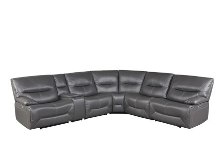 Dyersburg Gray 6-Piece Power Reclining Sectional Online now