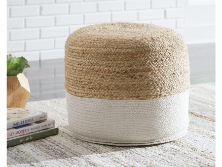 Sweed Valley Natural White Pouf Discount