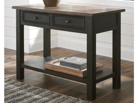 Tyler Creek Grayish Brown Black Sofa Console Table Fashion