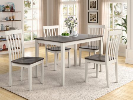 Brody White Gray 5-Piece Dining Set Sale