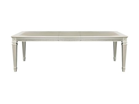 Bevelle Silver Extendable Dining Table Supply