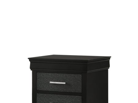 Amalia Black Nightstand Supply