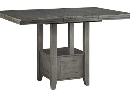 Hallanden Gray Counter Height Dining Extension Table Fashion