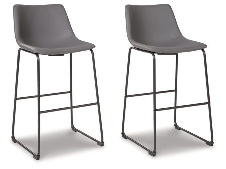 Centiar Gray Pub Height Barstool, Set of 2 Online Hot Sale