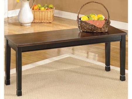 Owingsville Black Brown Dining Bench Cheap