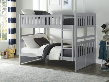 Orion Gray Full Full Bunk Bed For Cheap