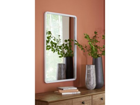 Brocky White Accent Mirror Online now