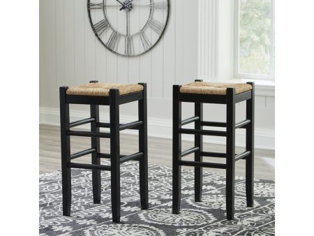 Mirimyn Black Bar Height Barstool, Set of 2 For Discount