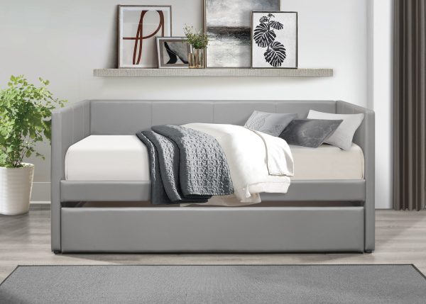 Adra Gray Twin Daybed with Trundle For Cheap