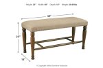 [SPECIAL] Lettner Gray Brown Dining Bench For Discount