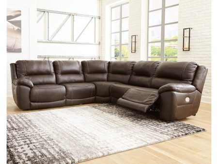 Dunleith Chocolate 5-Piece Power Reclining Sectional Fashion