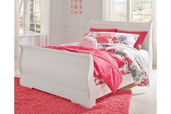 Anarasia White Full Sleigh Bed Online Hot Sale