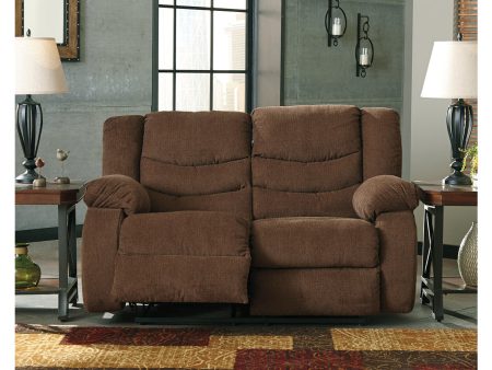 Tulen Chocolate Reclining Loveseat Cheap