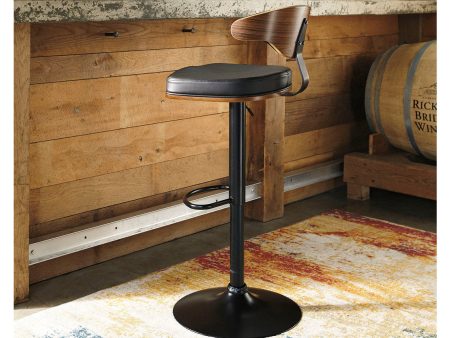 Bellatier Brown Black Adjustable Height Barstool Cheap