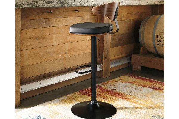 Bellatier Brown Black Adjustable Height Barstool Cheap