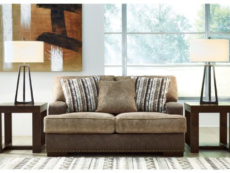 Alesbury Chocolate Loveseat Online Hot Sale