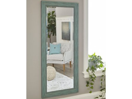 Jacee Antique Teal Floor Mirror Online