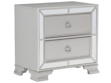 Avondale Silver Mirrored Nightstand Online now