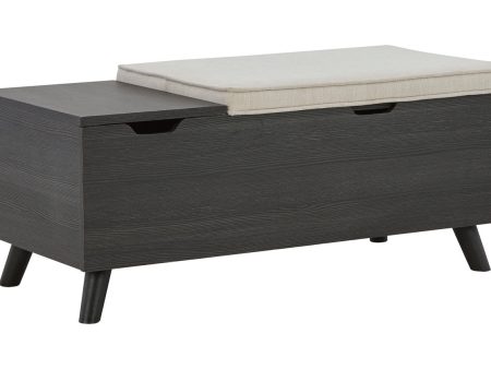 Yarlow Linen Gray Storage Bench Online