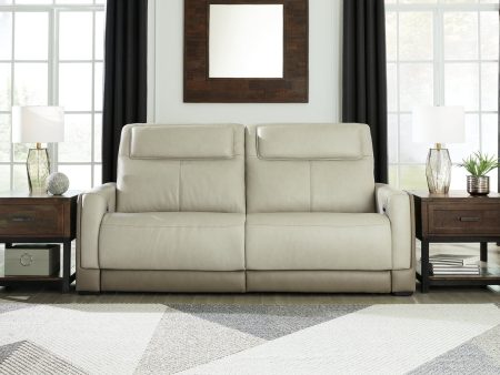 Battleville Almond Power Reclining Sofa Discount