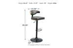 Bellatier Brown Black Adjustable Height Barstool Cheap