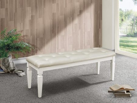 Allura White Bedroom Bench Discount