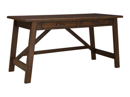 Baldridge Rustic Brown Home Office Desk For Cheap