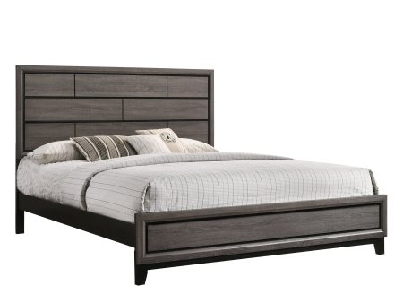 Akerson Gray King Panel Bed For Sale