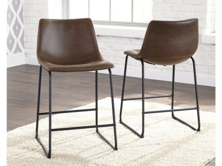 Centiar Brown Counter Height Barstool, Set of 2 Online Sale