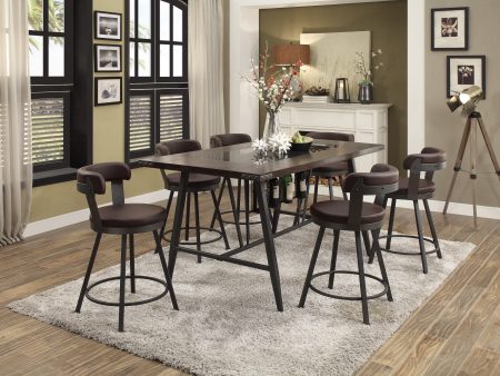 Appert Brown Dark Gray Counter Height Set on Sale