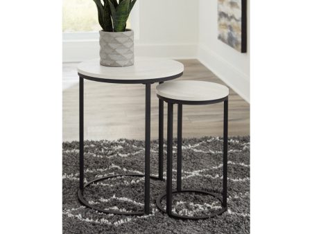 Briarsboro White Black Accent Table For Sale