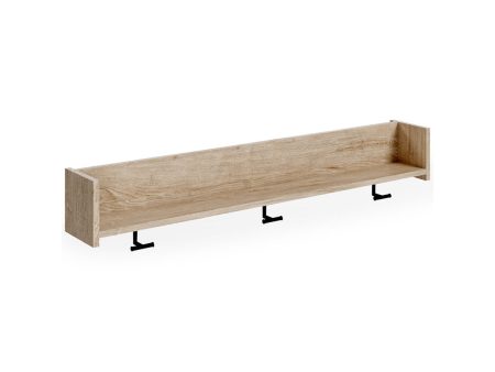 Oliah Natural Wall Mounted Coat Rack with Shelf Online now