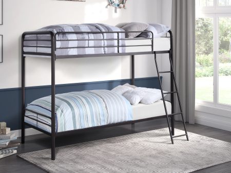 Lunar Dark Bronze Metal Twin Twin Bunk Bed Discount