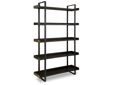 Kevmart Grayish Brown Black Bookcase For Cheap