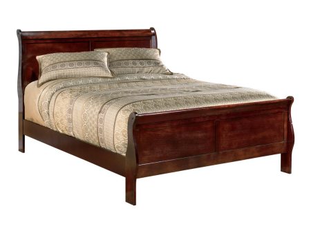 Alisdair Reddish Brown King Sleigh Bed Hot on Sale