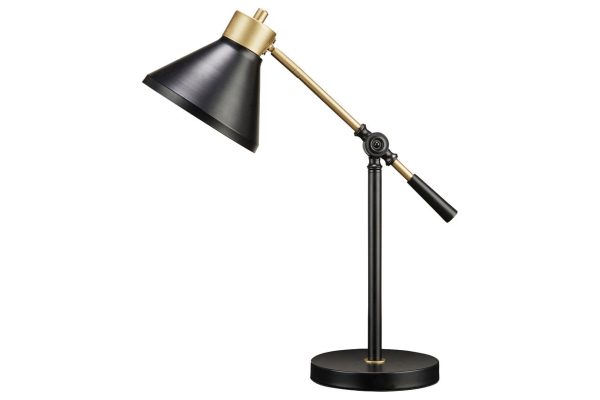 Garville Black Gold Finish Desk Lamp Cheap