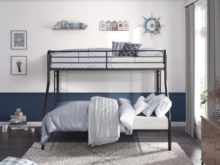 Lunar Dark Bronze Metal Twin Full Bunk Bed Sale